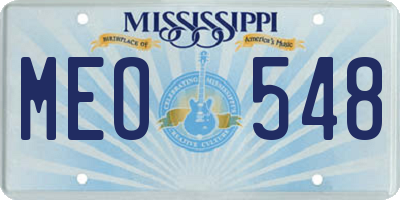MS license plate MEO548