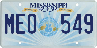 MS license plate MEO549