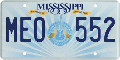 MS license plate MEO552