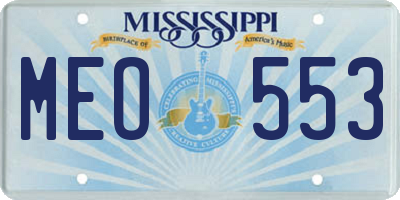 MS license plate MEO553