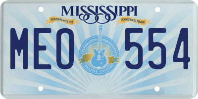 MS license plate MEO554