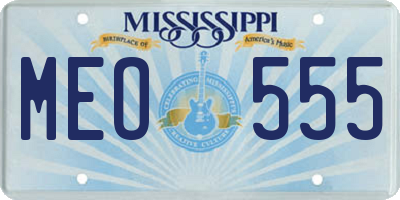 MS license plate MEO555