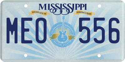 MS license plate MEO556