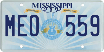 MS license plate MEO559