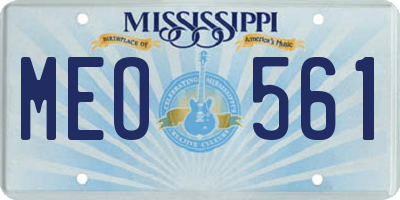 MS license plate MEO561