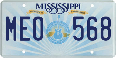 MS license plate MEO568