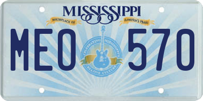 MS license plate MEO570