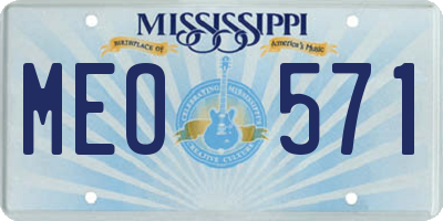 MS license plate MEO571