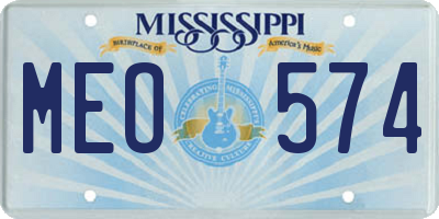 MS license plate MEO574