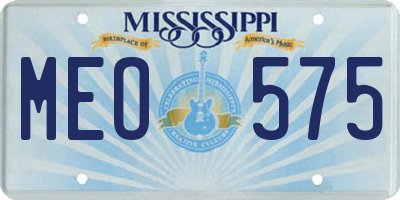 MS license plate MEO575