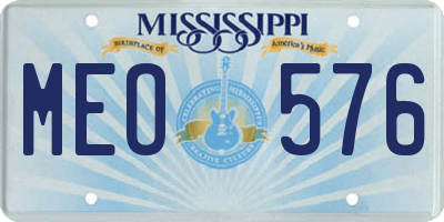 MS license plate MEO576