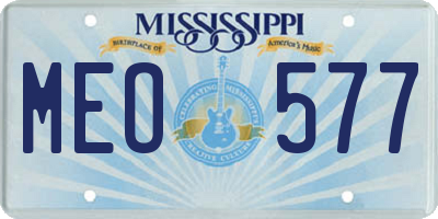MS license plate MEO577