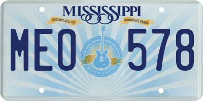MS license plate MEO578
