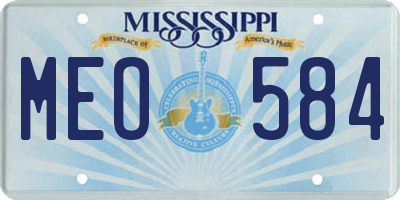 MS license plate MEO584