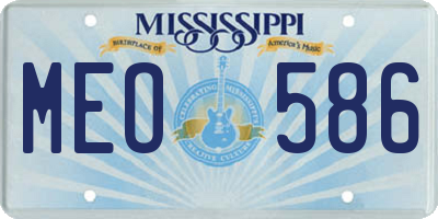 MS license plate MEO586