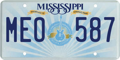 MS license plate MEO587