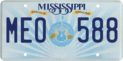MS license plate MEO588