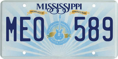 MS license plate MEO589