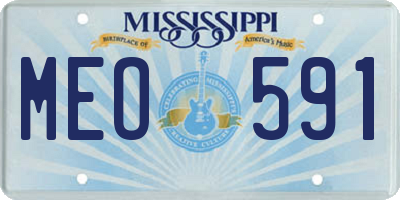 MS license plate MEO591