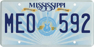 MS license plate MEO592
