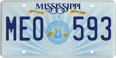 MS license plate MEO593