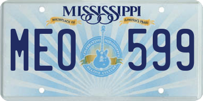 MS license plate MEO599