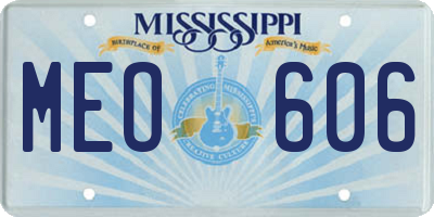 MS license plate MEO606