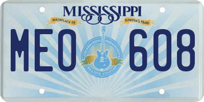 MS license plate MEO608