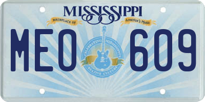 MS license plate MEO609