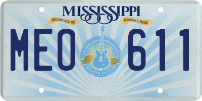 MS license plate MEO611
