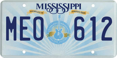 MS license plate MEO612