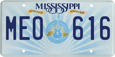 MS license plate MEO616
