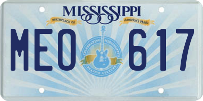 MS license plate MEO617