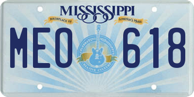 MS license plate MEO618