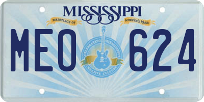 MS license plate MEO624