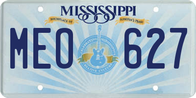 MS license plate MEO627