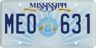 MS license plate MEO631