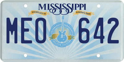 MS license plate MEO642