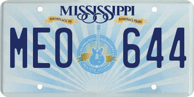 MS license plate MEO644