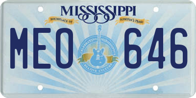 MS license plate MEO646