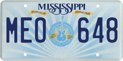 MS license plate MEO648