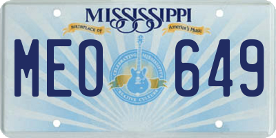 MS license plate MEO649