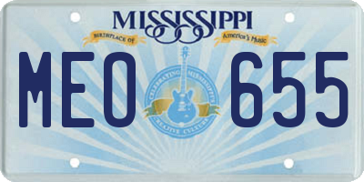 MS license plate MEO655