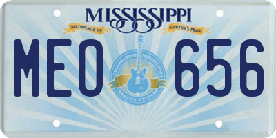 MS license plate MEO656