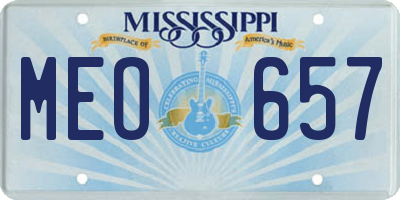 MS license plate MEO657