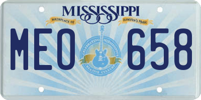MS license plate MEO658