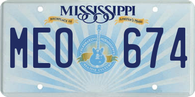 MS license plate MEO674