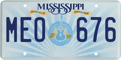 MS license plate MEO676