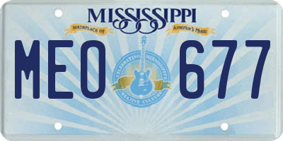 MS license plate MEO677