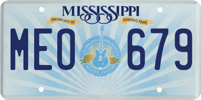 MS license plate MEO679